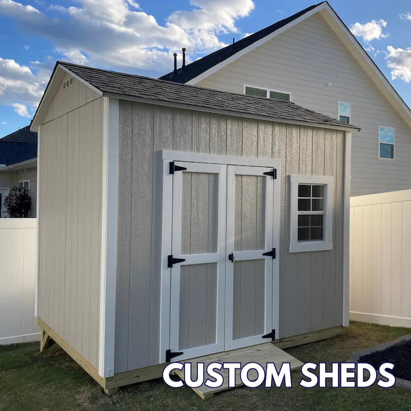 storage sheds built on site