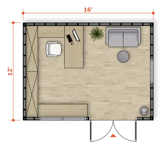 modern backyard office studio mauldin sc