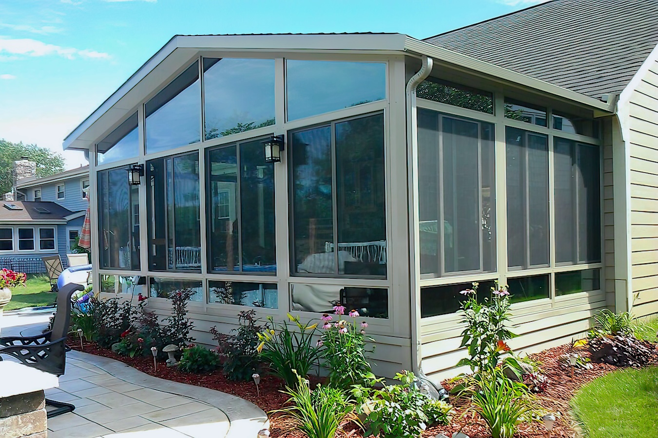 gable roof sunroom addition near me taylors sc