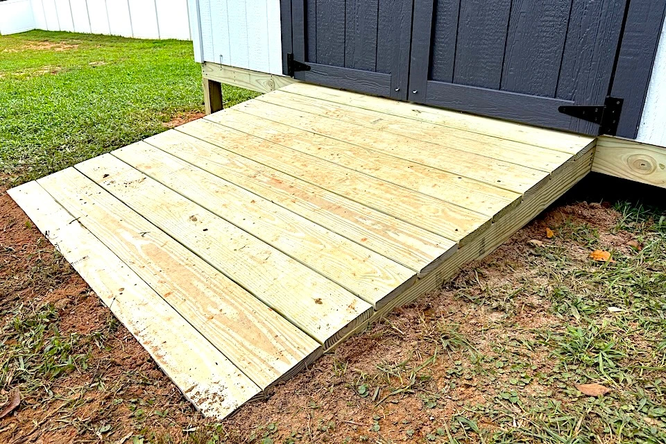 garden shed ramp for storage shed greer sc