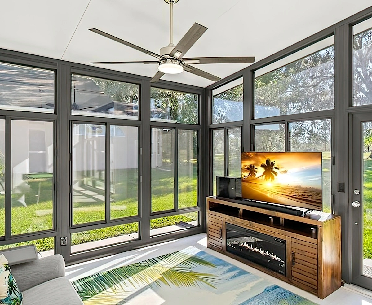 glass sunroom addition contractors greenville sc