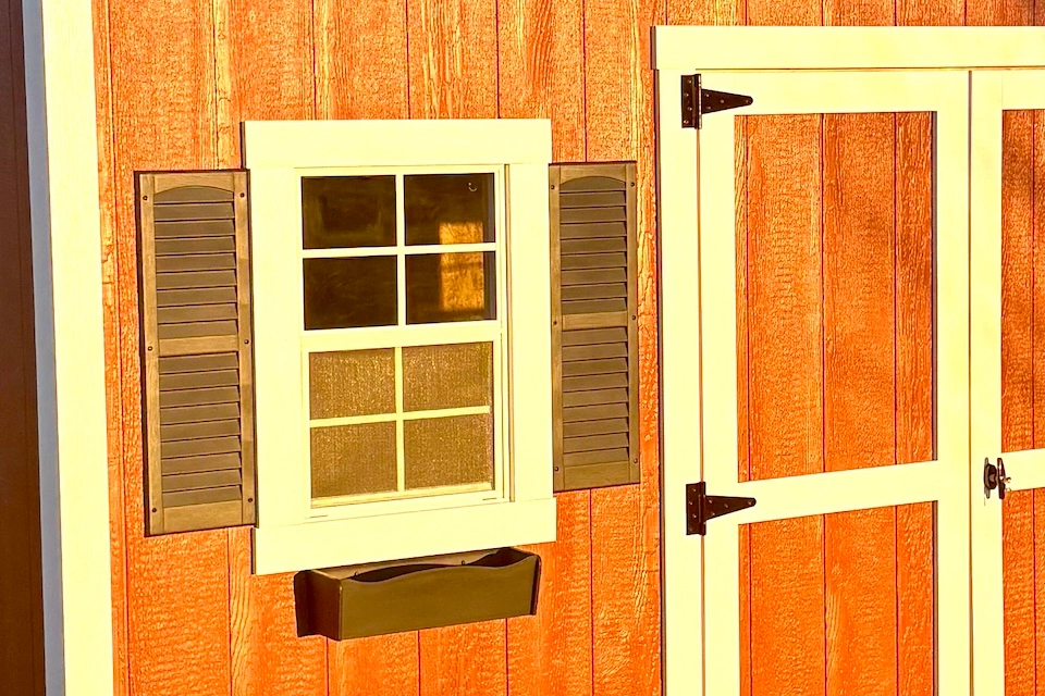 outdoor sheds with shutters pelzer sc