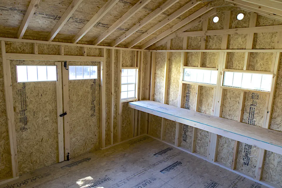 storage shed with 16 OC framing greenville sc