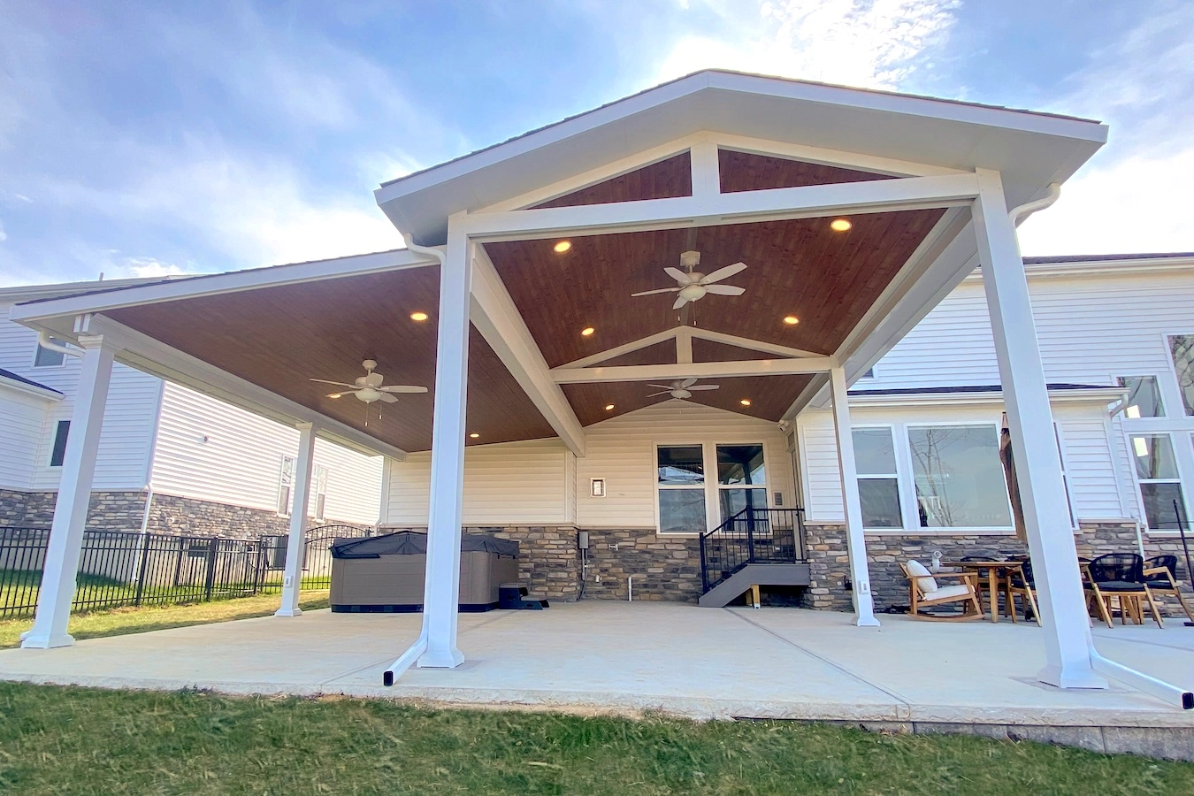 attached gable patio cover aluminium five forks sc