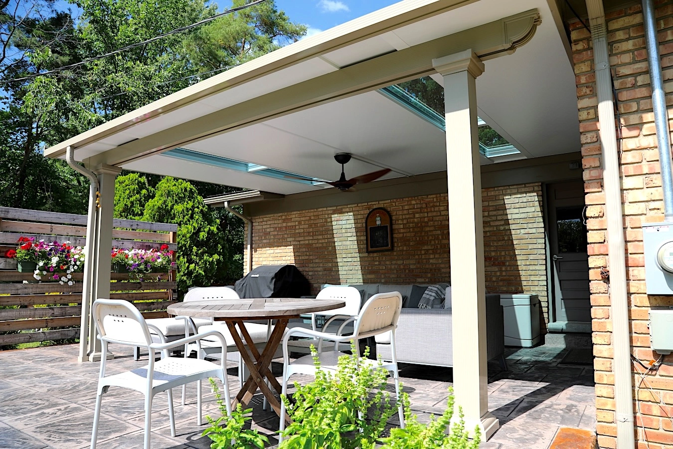 insulated patio cover with skylights easley sc