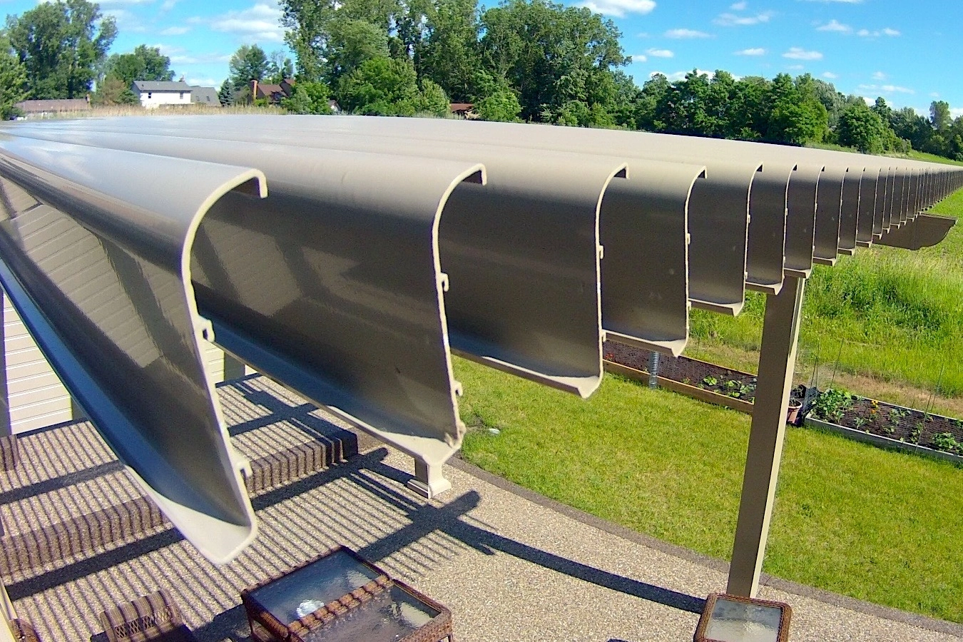 motorized louvered pergola attached to house piedmont sc